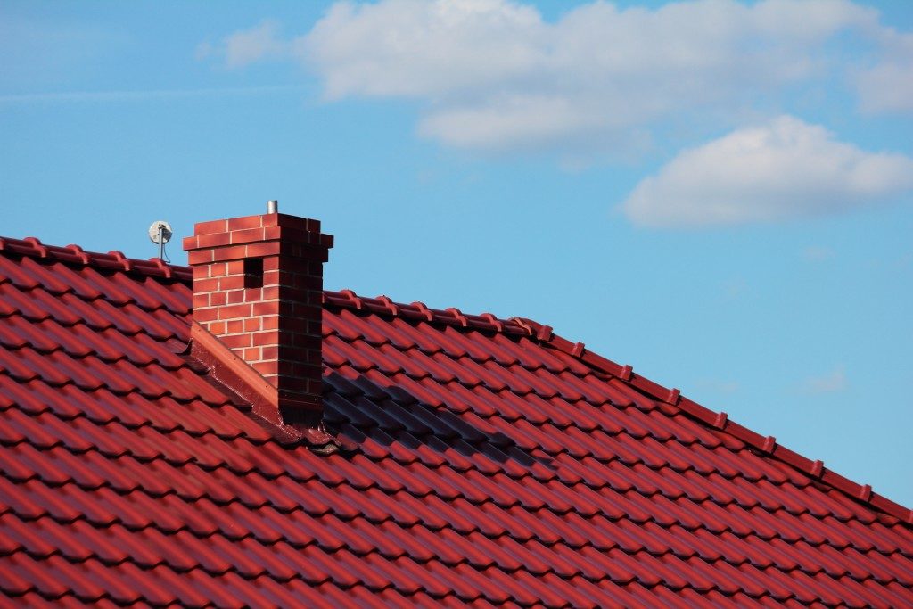 close up shot of a home's chimney