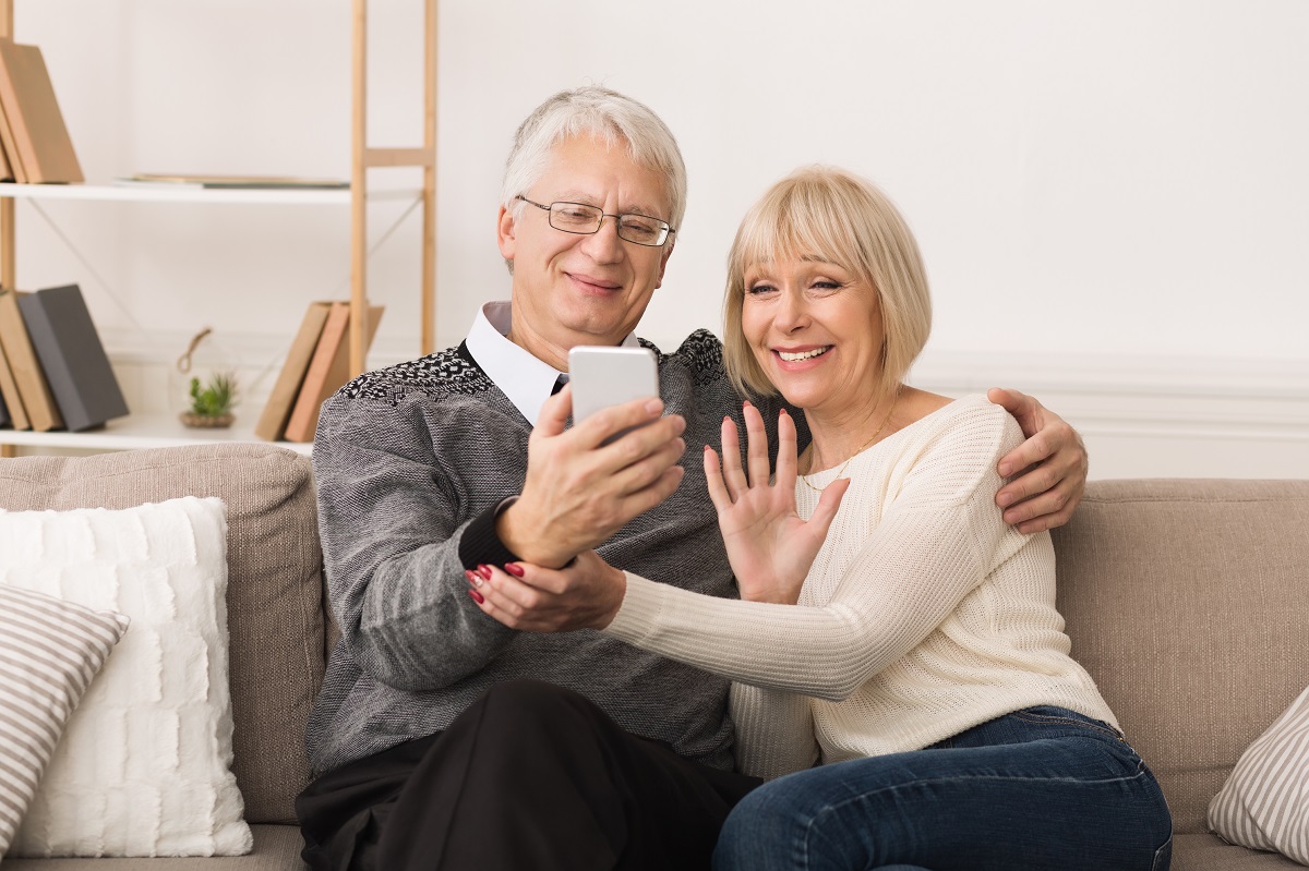 grandparents at a video call