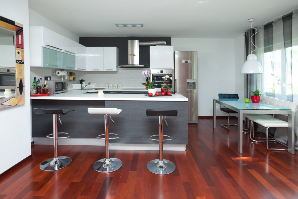 Beautiful modern kitchen in designer house
