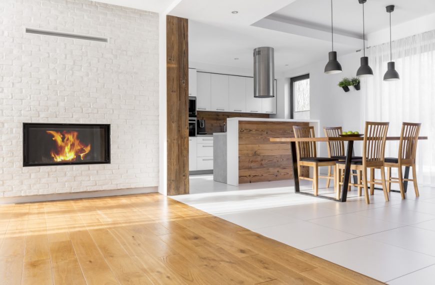 open plan home with living room